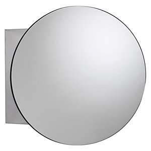 Croydex Severn Circular Mirrored Bathroom Cabinet - 500 x 500mm