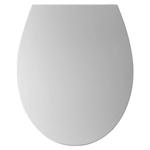 Wickes Soft Close Polypropylene White Plastic Toilet Seat
