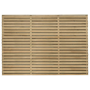 Forest Garden Double Slatted Fence Panel 6 x 4 ft 3 Pack