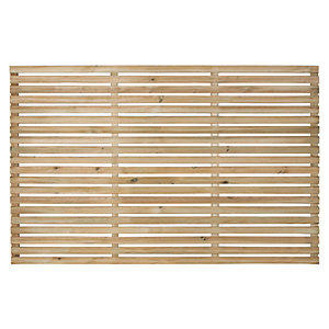 Image of Forest Garden Single Slatted Fence Panel 6 x 4 ft 4 Pack