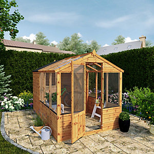 Mercia 10 x 6ft Traditional Apex Greenhouse Combi Shed