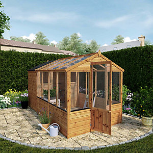 Mercia 12 x 6ft Traditional Apex Greenhouse Combi Shed