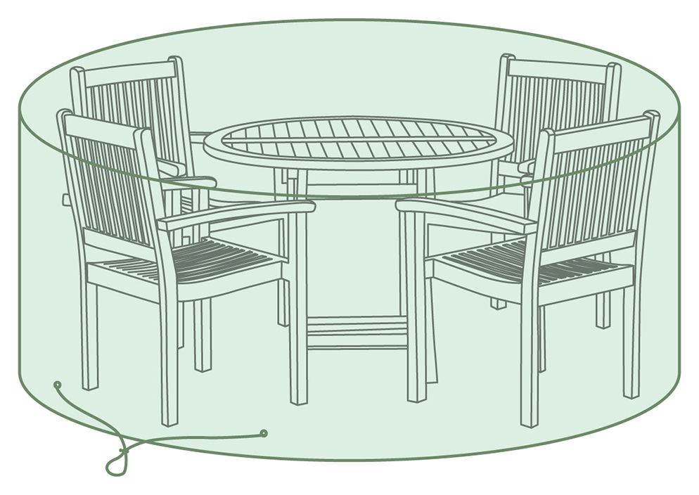 Charles Bentley Medium Round Tarpaulin Garden Furniture Set Cover - Green