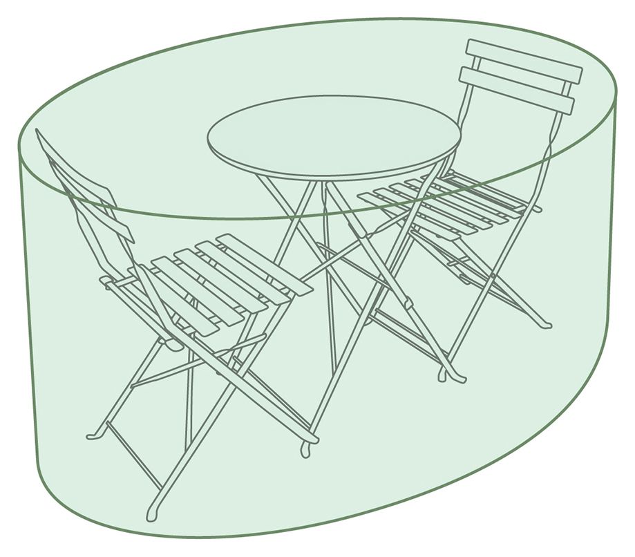 Charles Bentley Small Round Tarpaulin Garden Furniture Set Cover - Green