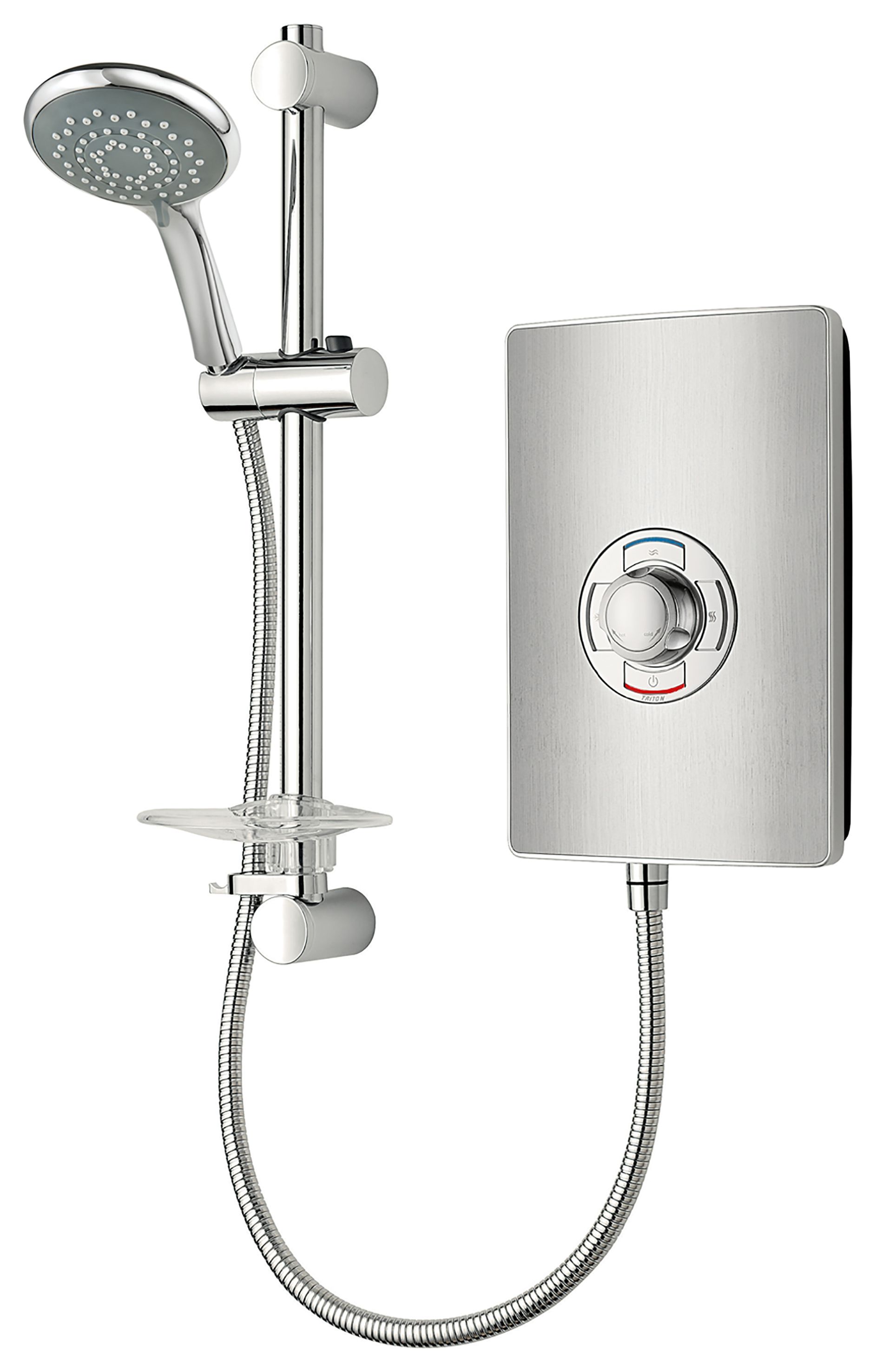 Triton Style Enhance Collection Premium Brushed Steel Electric Shower - 8.5kW
