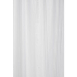 Croydex Hygiene & Clean Plain Textile White Shower Curtain - 2000 x 2000mm