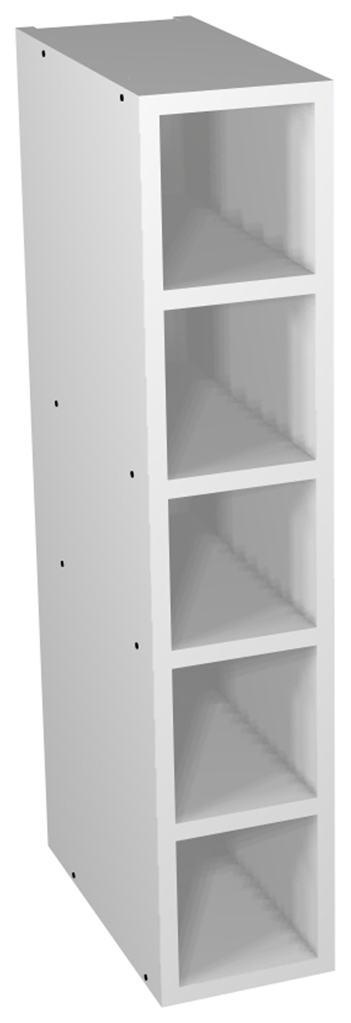 Wickes Fitted Furniture White Gloss Base/Wall Towel Storage Unit - 150 x 735mm