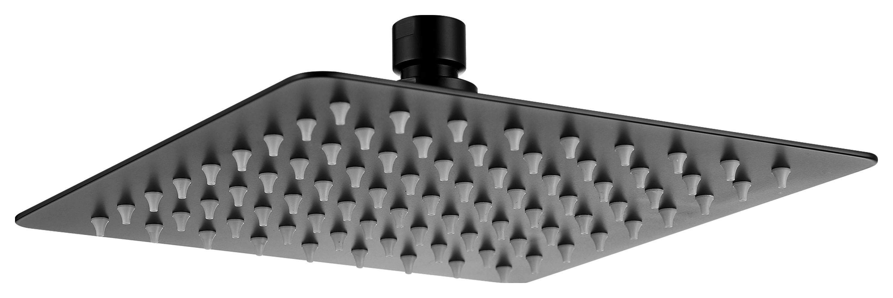 Bristan Square Slimline Black Shower Head - 200mm