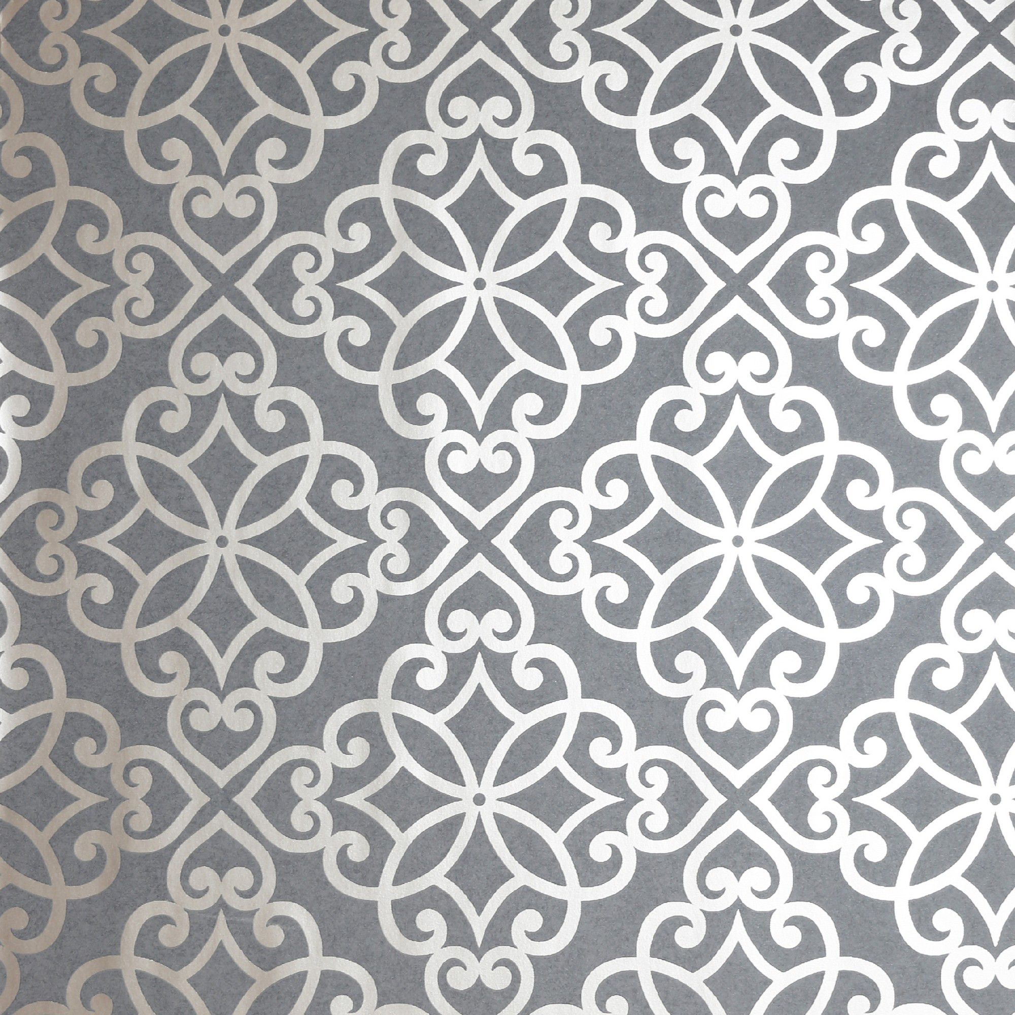 Arthouse Ornate Motif Charcoal & Rose Gold Wallpaper 10.05m x 53cm