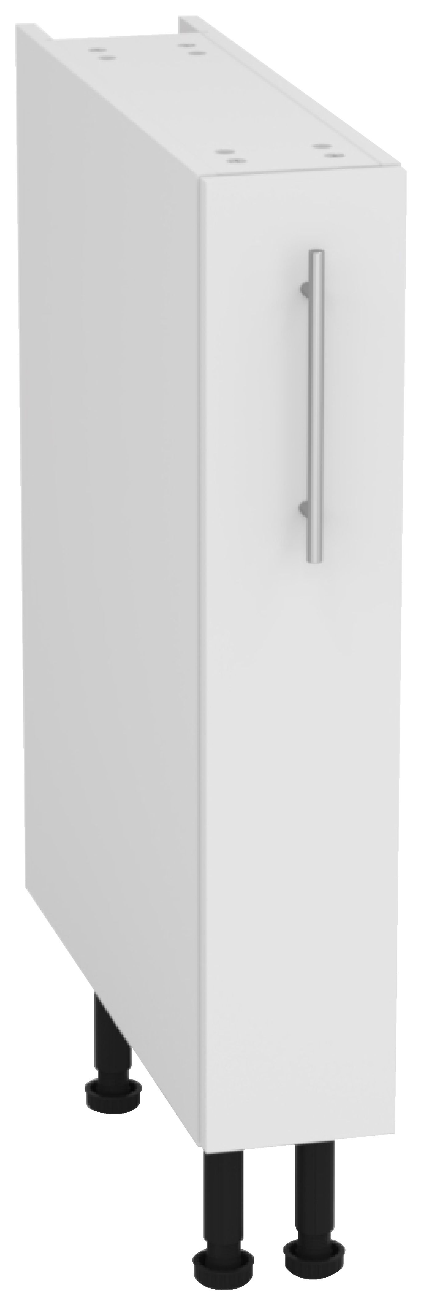 Orlando White Gloss Slab Pull Out Base Unit- 150mm