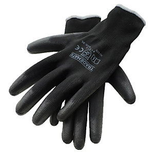 Trademate Black PU Palm Dip Glove - Large Size 8