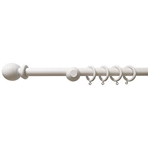 Wickes 28mm Wooden Curtain Pole White (1.5m)