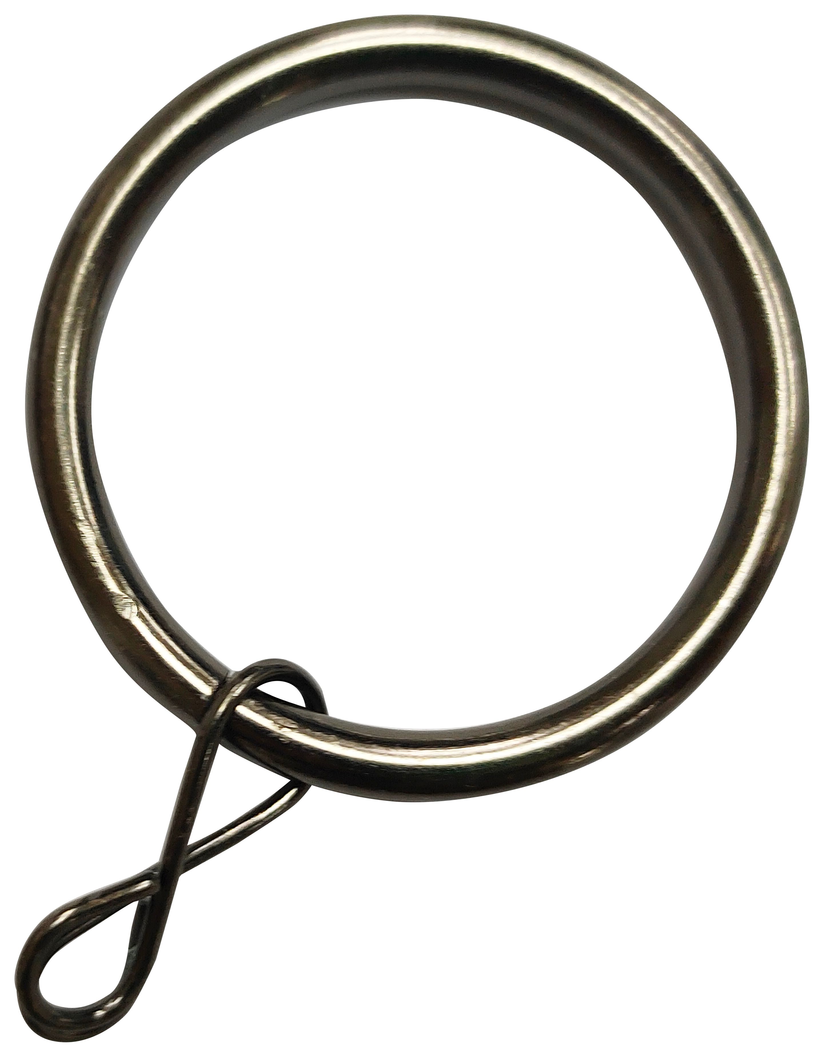 Black Nickel 19mm Metal Curtain Rings - Pack of 10