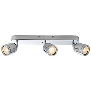 Saxby IP44 Hecta Three Light Bar LED Spotlight - Chrome