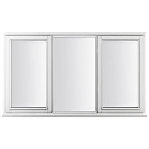 White Double Glazed Timber Casement Window - 3-Lite Left Hung & Right Hung
