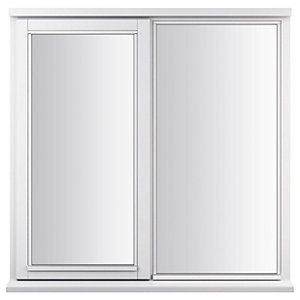 White Double Glazed Timber Casement Window - 2-Lite Left Hung