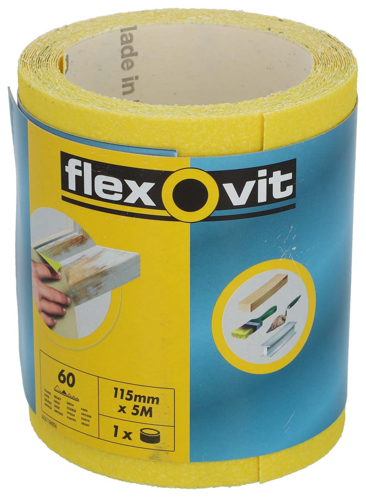 Flexovit Premium Medium Sandpaper Roll - 2.5m