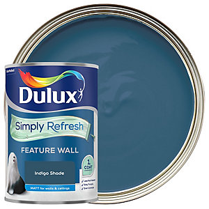 Dulux Simply Refresh One Coat Feature Wall Paint - Indigo Shade - 1.25L