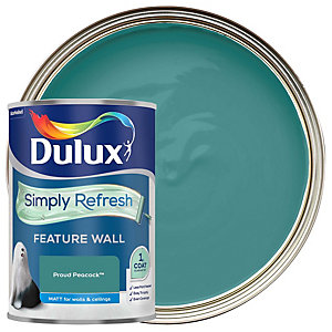Dulux Simply Refresh One Coat Feature Wall Paint - Proud Peacock - 1.25L