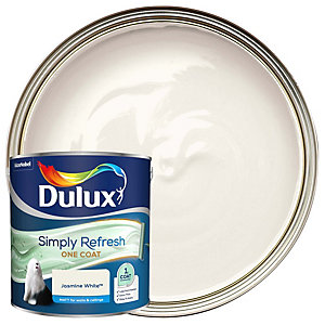 Dulux Simply Refresh One Coat Matt Emulsion Paint - Jasmine White - 2.5L