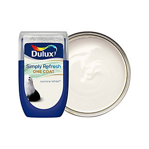 Dulux Simply Refresh One Coat Paint - Jasmine White Tester Pot - 30ml