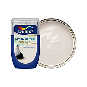 Dulux Simply Refresh One Coat Paint - Nutmeg White Tester Pot - 30ml