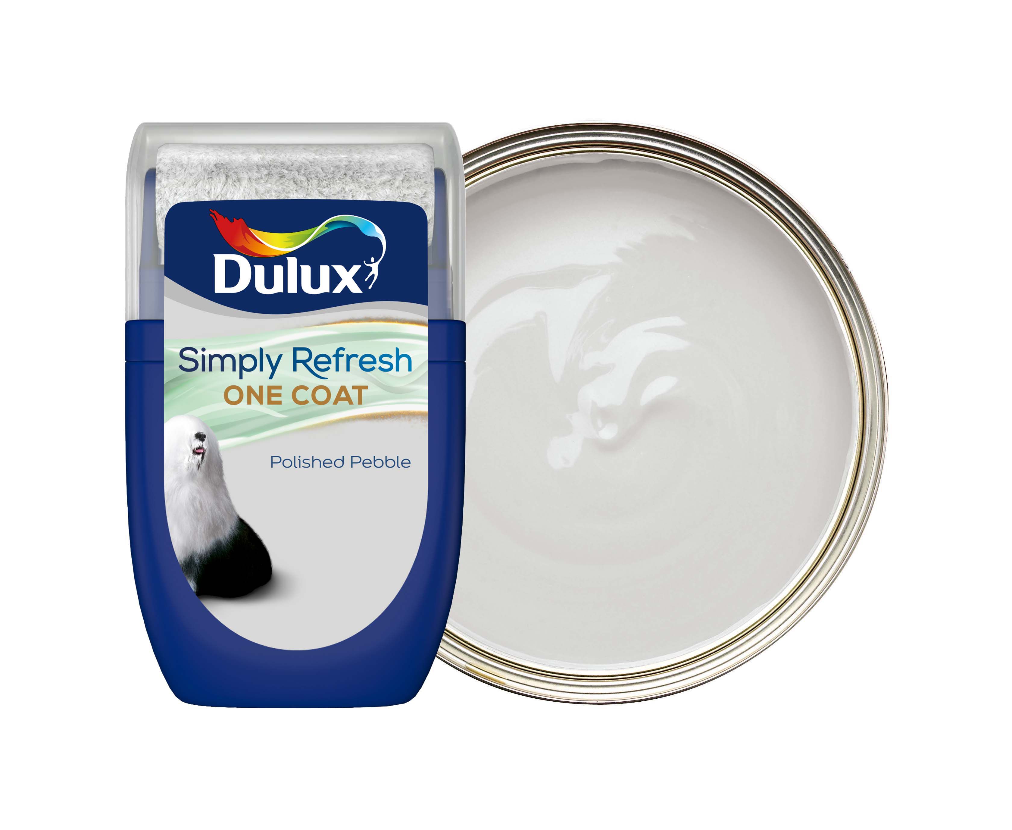 Dulux Simply Refresh One Coat Paint - Polished Pebble Tester Pot - 30ml