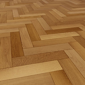W by Woodpecker Chateau Oak Herringbone Parquet Engineered Wood Flooring -1.296m2