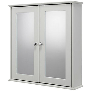 Croydex Ashby Wooden Double Cabinet - Grey