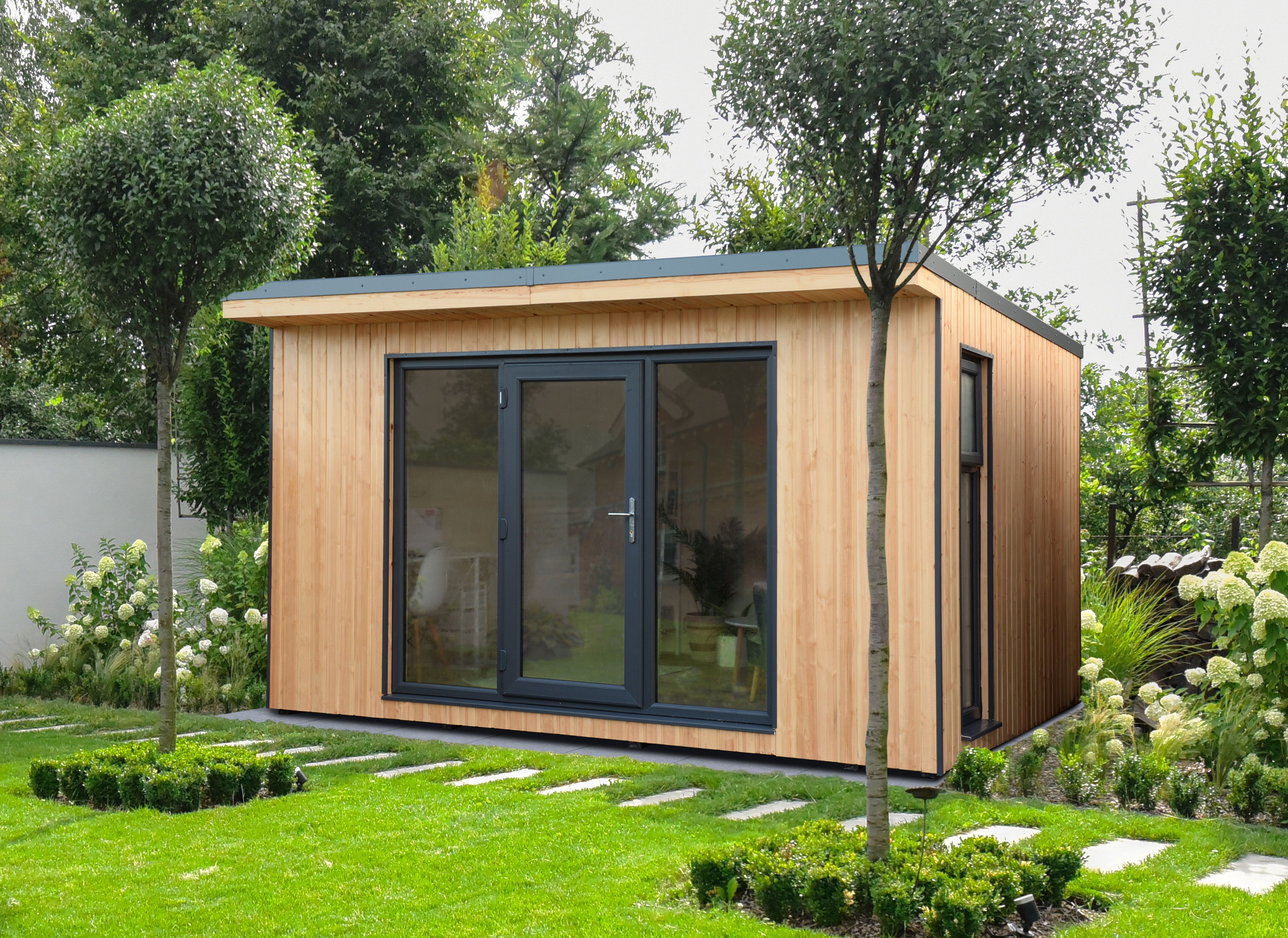 Forest Garden Xtend 4 x 3.42m Insulated Garden Office with 1/4 Window including Installation