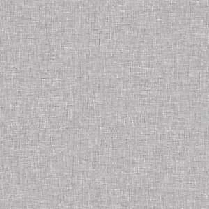 Artistick Linen Texture Mid Grey Self Adhesive Wallpaper - 6m x 53cm