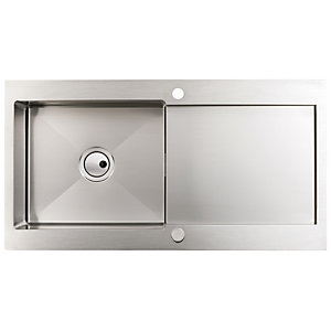 Abode Verve 1 Bowl Kitchen Sink - Stainless Steel