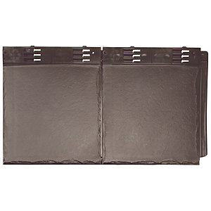 Envirotile Plastic Lightweight Dark Brown Double Tile - 365 x 630 x 12mm, Pack of 10