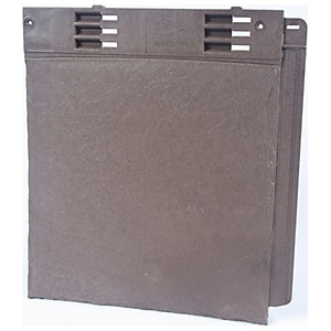 Envirotile Plastic Lightweight Dark Brown Roofing Tile - 365 x 335 x 12mm, Pack of 10