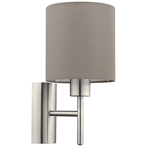 Eglo Pasteri Taupe Wall Light with Switch - 60W