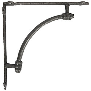 Rustic Arch Lacquered Steel Shelving Bracket - 150 x 150mm