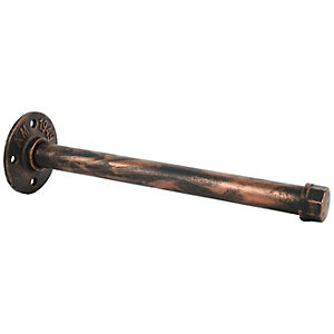 Pipe Antique Copper Shelving Bracket - 200mm