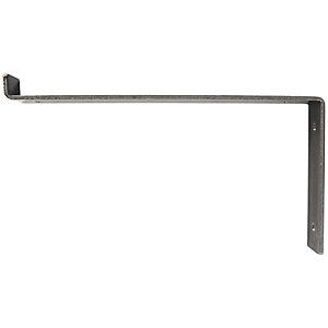 Industrial Bottom Flat Bar Fix Lip Raw/Coated Steel Shelving Bracket - 153 x 307mm