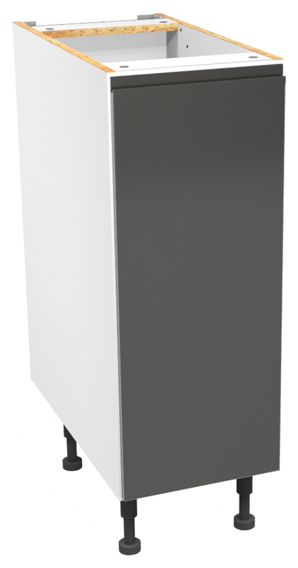 Madison Dark Grey Gloss Handleless Base Unit - 300mm