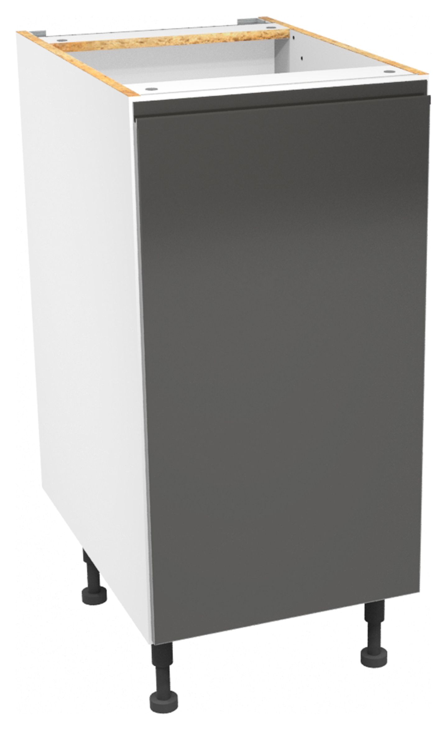 Madison Dark Grey Gloss Handleless Base Unit - 400mm