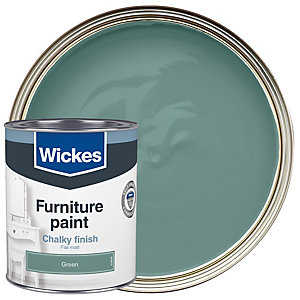 Wickes Green Flat Matt Furniture Paint - 750ml
