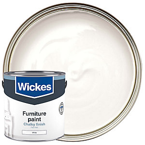 Wickes White Flat Matt Furniture Paint - 2.5L