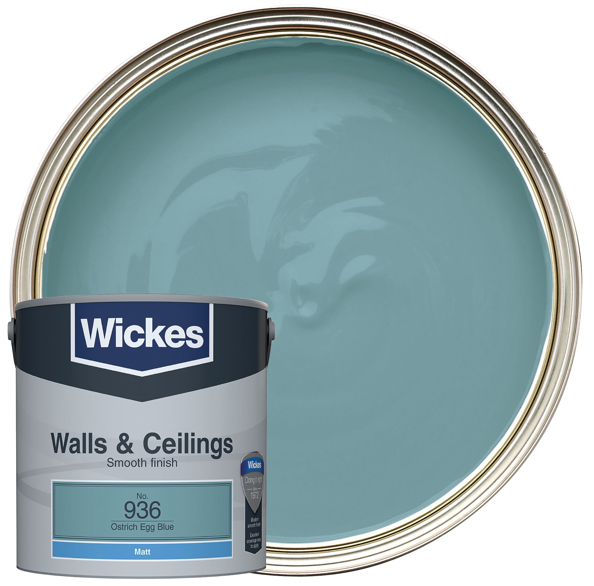 Wickes Ostrich Egg Blue - No. 936 Vinyl Matt Emulsion - 2.5L