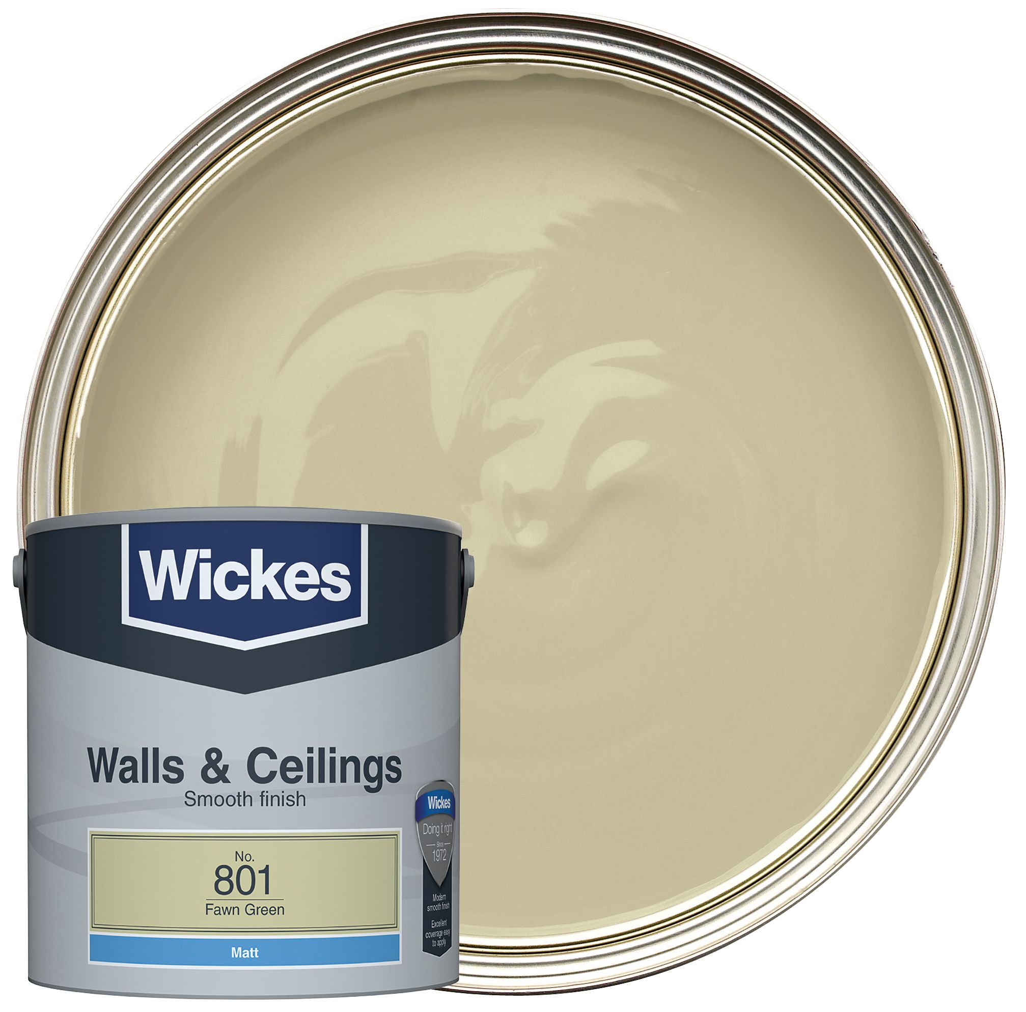 Wickes Fawn Green - No. 801 Vinyl Matt Emulsion - 2.5L