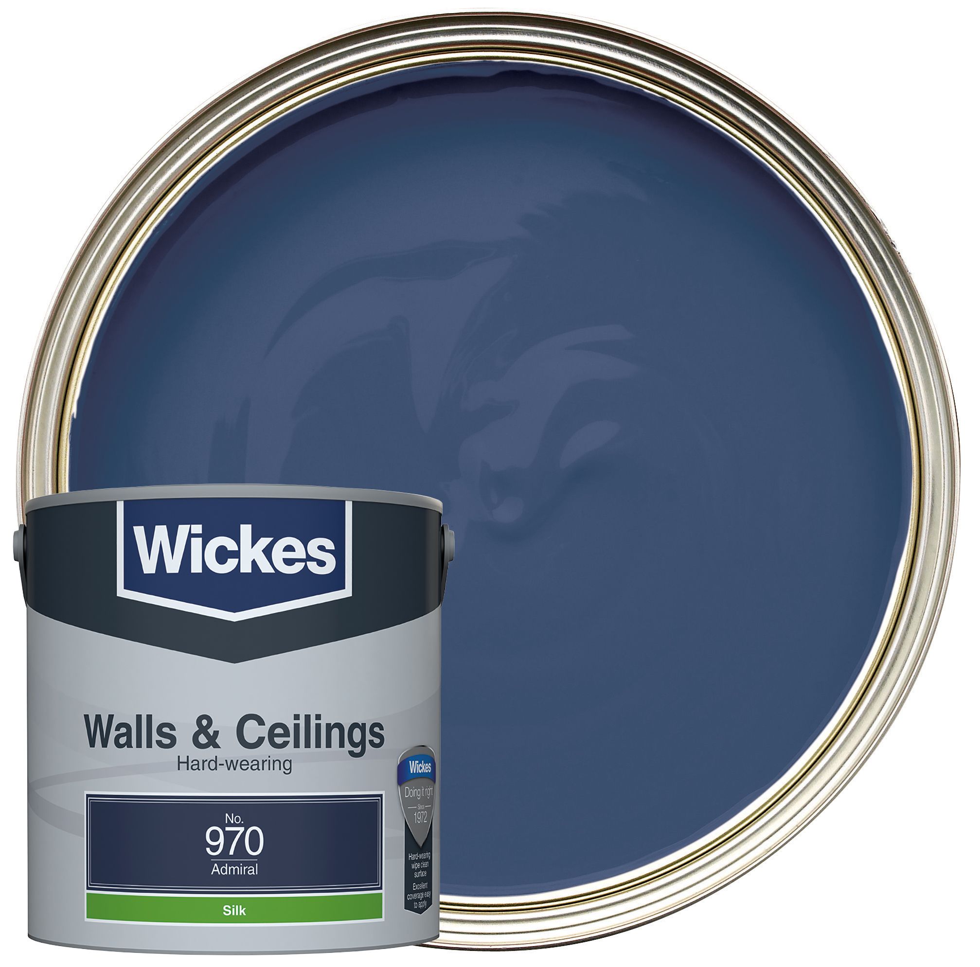 Wickes Admiral - No. 970 Vinyl Silk Emulsion Paint - 2.5L