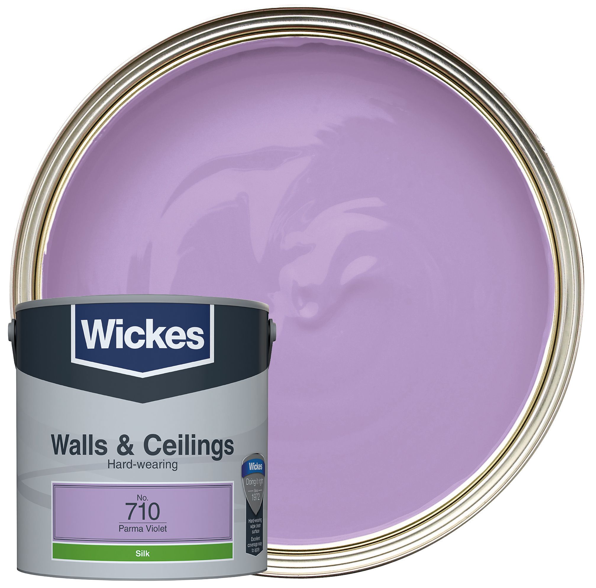 Wickes Parma Violet - No. 710 Vinyl Silk Emulsion  - 2.5L