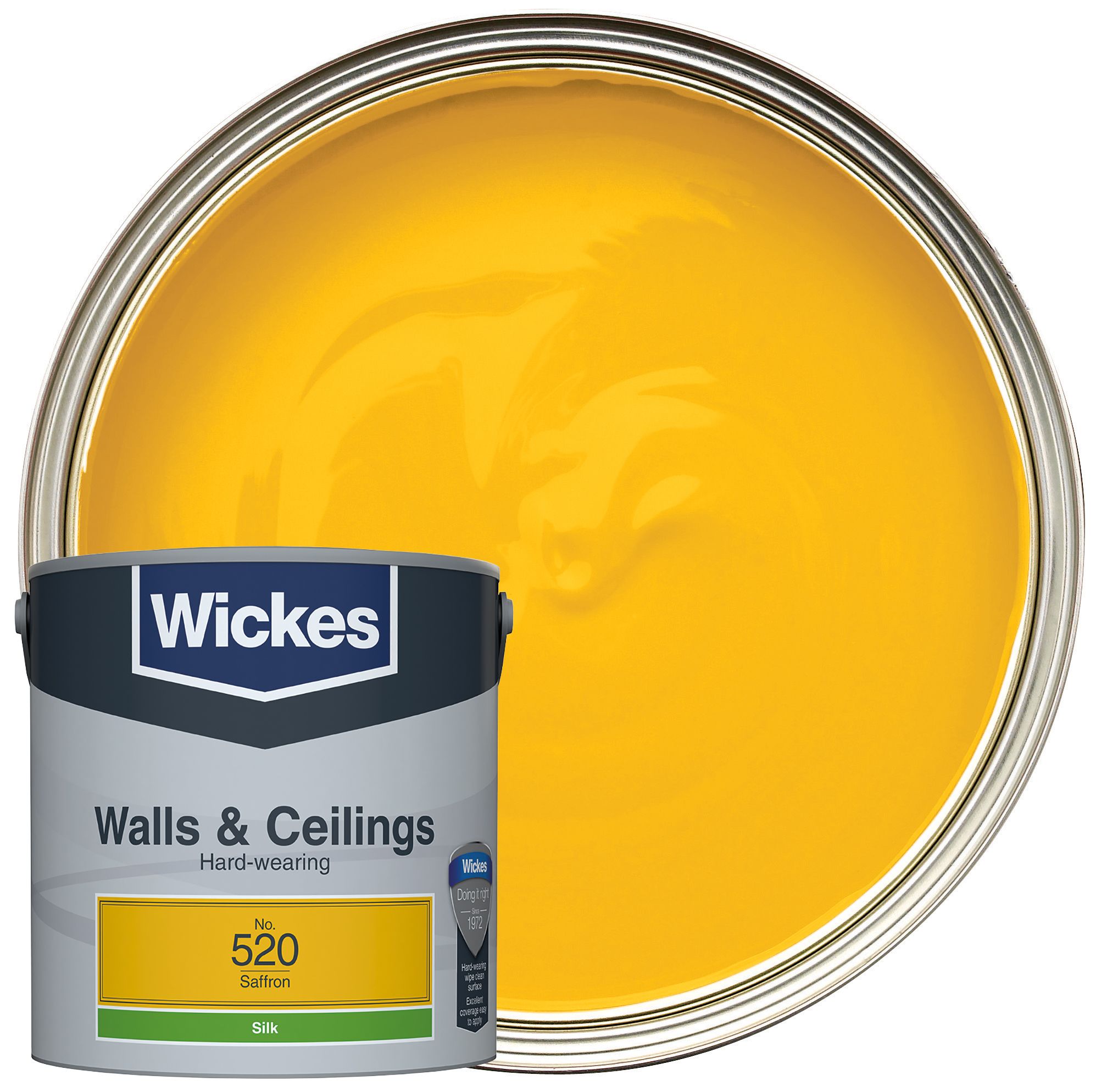 Wickes Saffron - No. 520 Vinyl Silk Emulsion - 2.5L