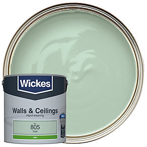 Wickes Sage - No. 805 Vinyl Silk Emulsion - 2.5L