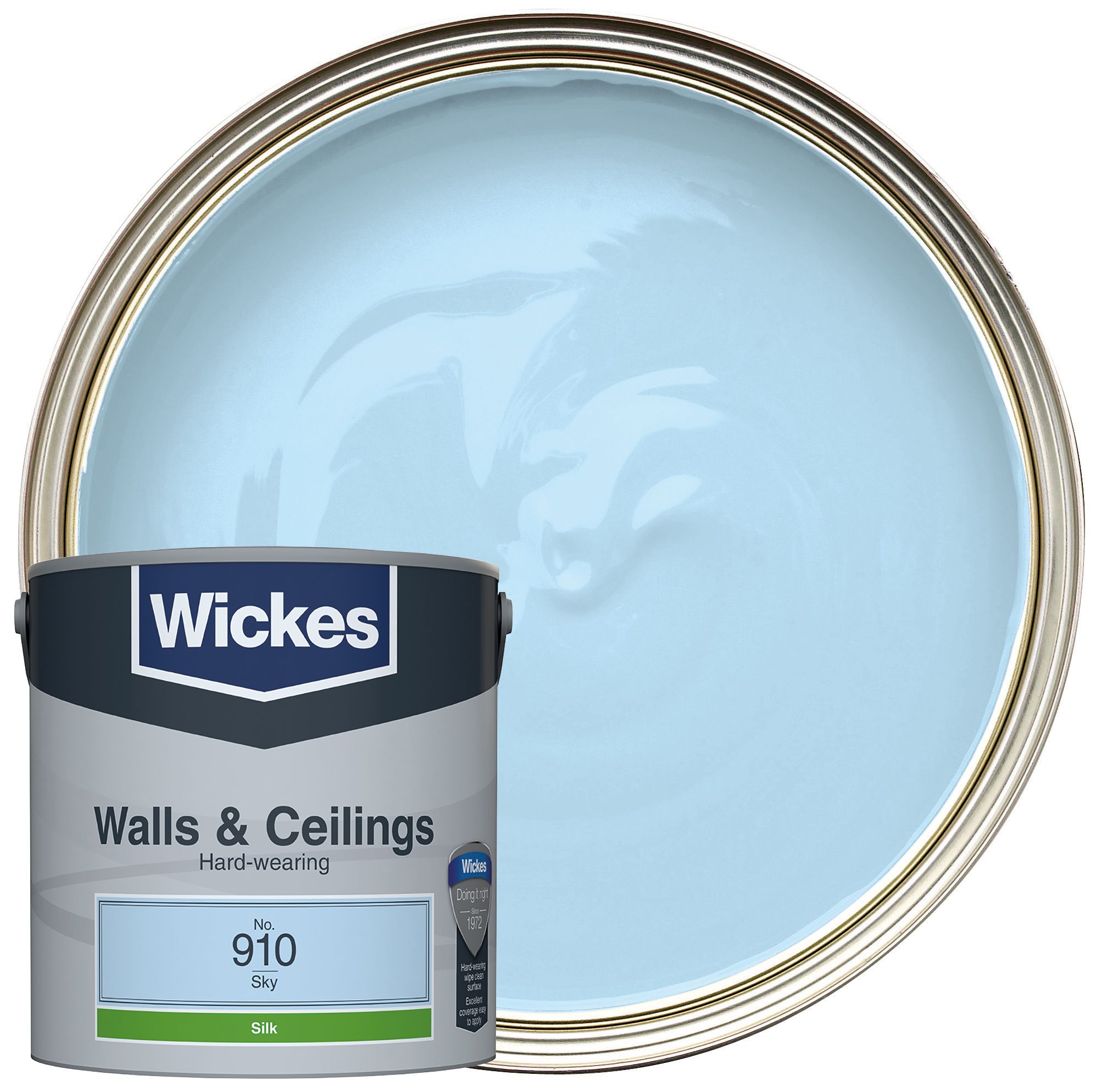 Wickes Sky - No. 910 Vinyl Silk Emulsion - 2.5L