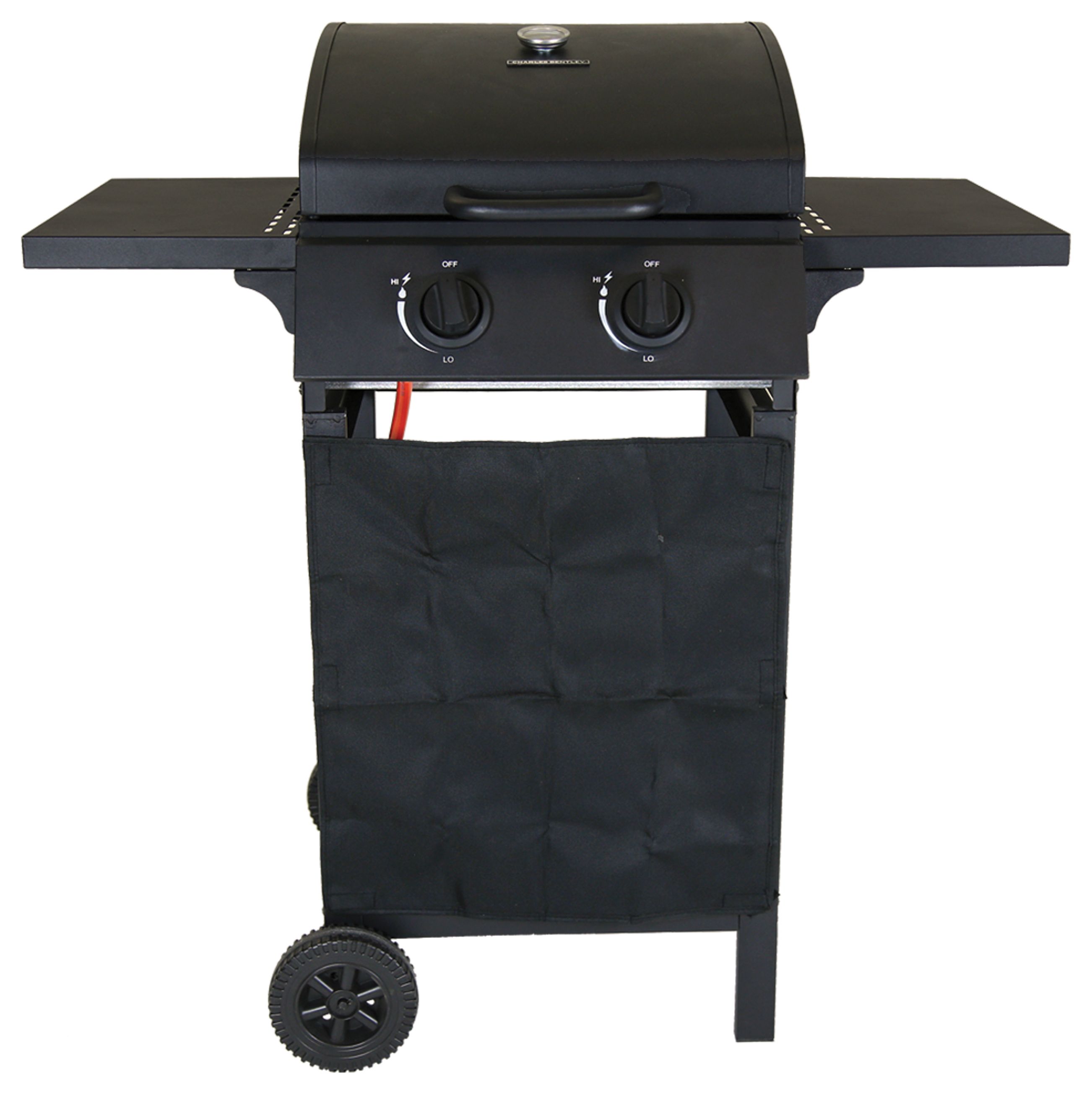 Charles Bentley Deluxe 2 Burner Gas BBQ - Black